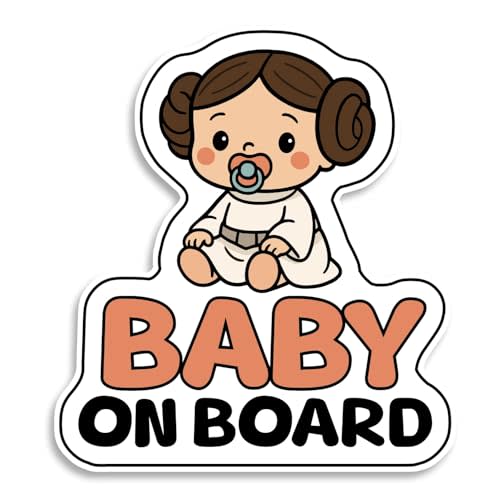 Baby on Board Signs for Car, Little Princesse, Waterproof and UV-Resistant Baby on Board Sticker, Durable Sign for Safety Awareness, Easy to Apply for Window or Bumper