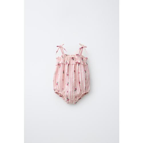 STRIPED AND TULIP ROMPER