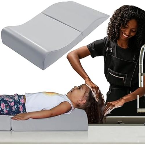 BALAPET Hair Washing Station for Kids,Shampoo Foam Mat for Children Ergonomic Comfortable Support Hair Washing Mat on Sink Portable Foldable Shampoo Buddy Basin Essentials, Patent Pending(Gray)