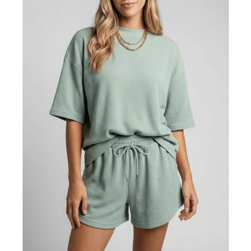 Waffle Knit Zip Nursing Lounge Set – Giftifymama