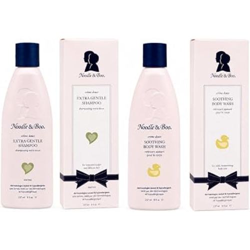 Noodle & Boo Bath Time Duo, Baby Shampoo + Body Wash, 2-Piece Set, 8 Oz