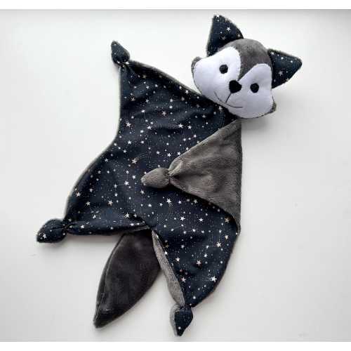 Baby lovey, wolf lovey, plush wolf toy for baby, baby shower gift, new baby gift