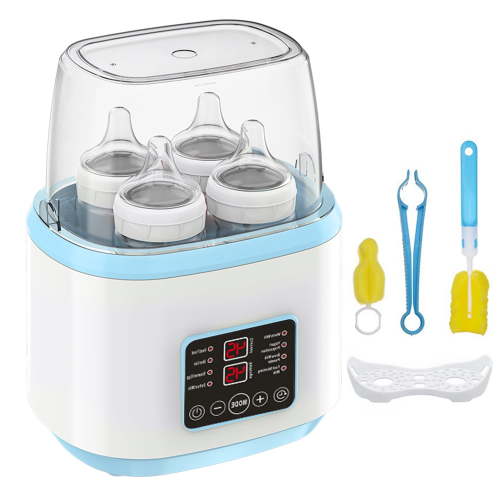 Baby Bottle Warmer, 8-in-1 Fast Milk Warmer with Timer Breastmilk or Formula, Fits 4 Bottles, Accurate Temperature Control, with Defrost, Sterili-zing, Keep, Heat Baby Food Jars Function