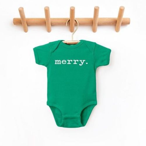 The Juniper Shop Merry Puff Print Baby Bodysuit - Newborn - Kelly