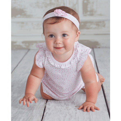 Kissy Sweethearts Print Sunsuit