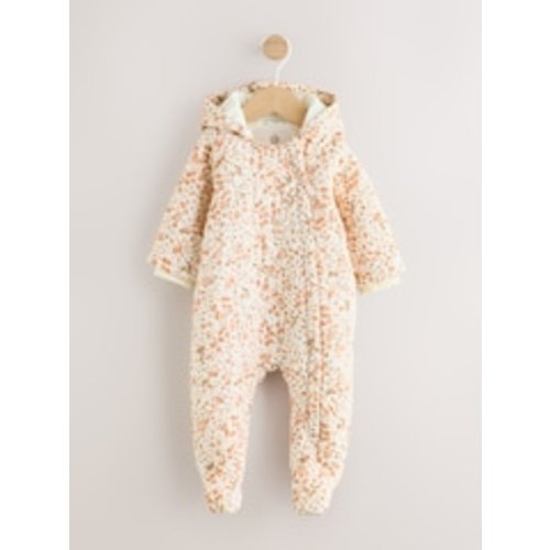 Buy Ecru Floral Printed Baby Hooded Crinkle Woven Pramsuit (0mths-2yrs) from Next USA