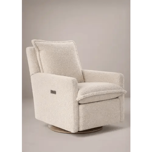 Sheepskin Linen | Flynn | Swivel Nursery Recliner | Oilo™ Studio