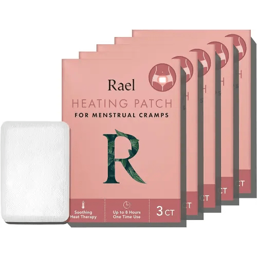 Rael Heating Pad, Herbal Heating Patches - Period Heating Pads for Cramps, Heat Therapy, Ultra Thin Design, On The Go Size, for All Skin Types (15 Count)