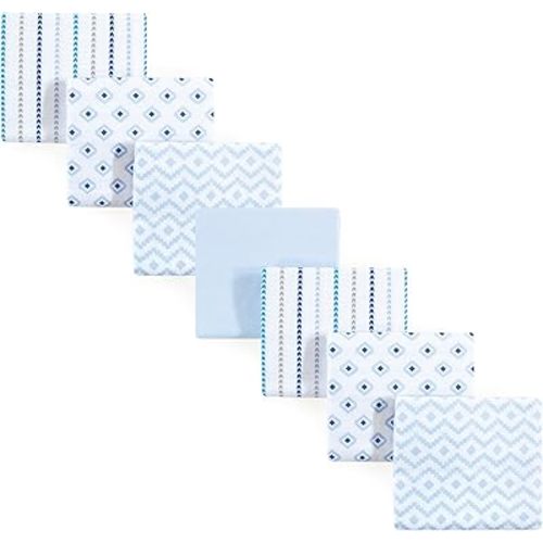 Hudson Baby Unisex Baby Cotton Flannel Receiving Blankets Bundle, Boy Modern, One Size