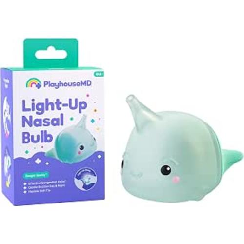 Playhouse MD Booger Buddy Baby & Kids Nasal Aspirator with LED - Narwhal