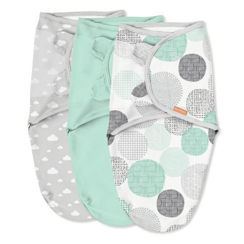 SwaddleMe by Ingenuity Original Swaddle Wrap - 0-3 months - Small-Medium - 3pk - Floating Geo