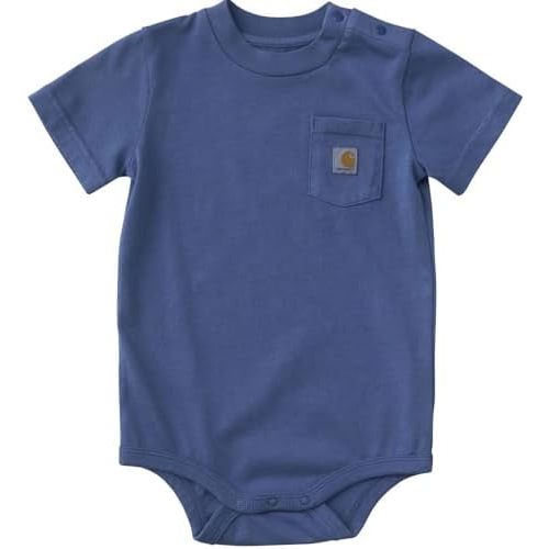 Carhartt Kid's CA5021 Short-Sleeve Garment Dyed Pocket Bodysuit - Unisex