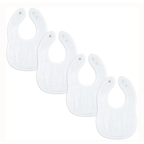 Muslin Bibs in White – Comfy Cubs