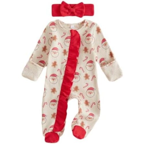 Baby Girl Boy Outfit Newborn Footie Zipper Jumpsuit Romper Sleeper