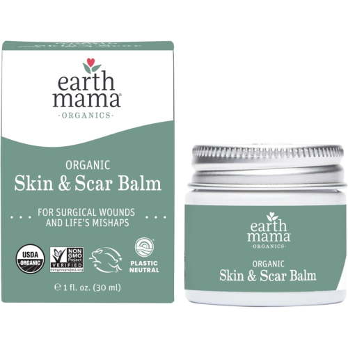 Earth Mama Organic Skin and Scar Balm for C-Section Scars and Stretch Marks, 1 fl oz