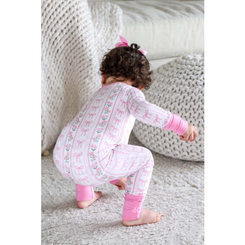 Convertible Zip Romper in Coquette Garden | Caden Lane