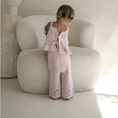 AVA CROCHET PANT - PINK