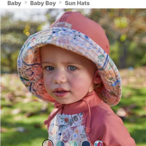 Baby Boys' Reversible Sun Hat | Baby UPF 50+ Bucket Hat – UV Skinz®