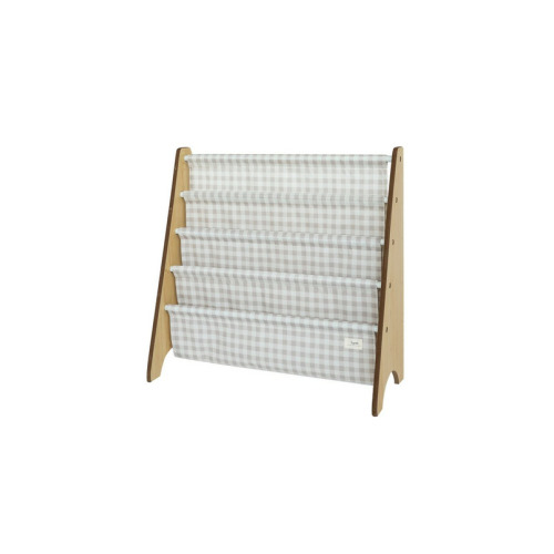 Buy 3 Sprouts Recycled Fabric Book Rack Beige Gingham at Well.ca | Free Shipping $35+ in Canada