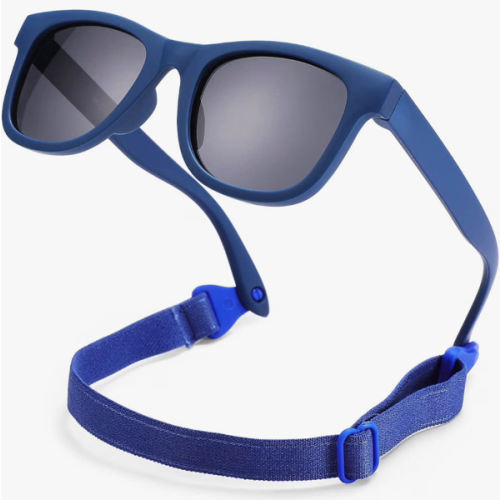 COASION Bendable Polarized Soft Baby Sunglasses with Strap Age 0-24 Months