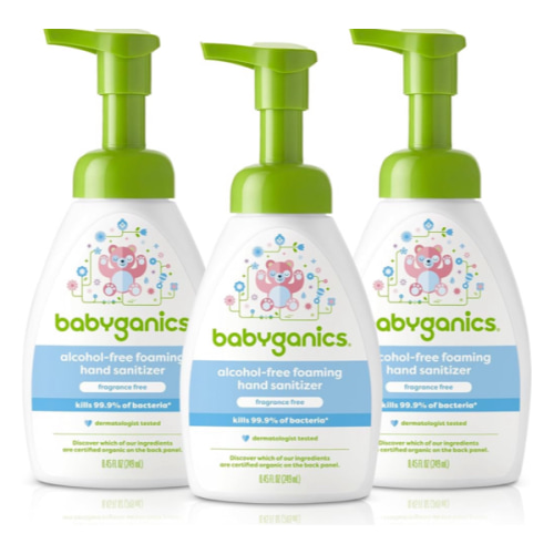 Amazon.com: Babyganics Alcohol-Free Foaming Hand Sanitizer, Pump Bottle, Fragrance Free, 8.45 oz, Packaging May Vary