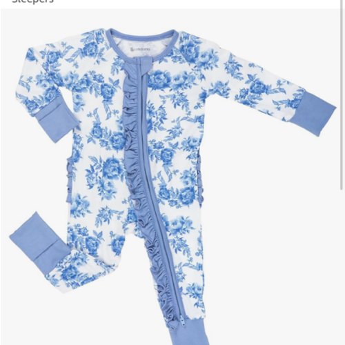 LollyBanks Baby Pajamas, Long Sleeve Baby Romper with 2-Way Zipper, 95% Viscose from Bamboo and 5% Spandex, Infant Sleepers