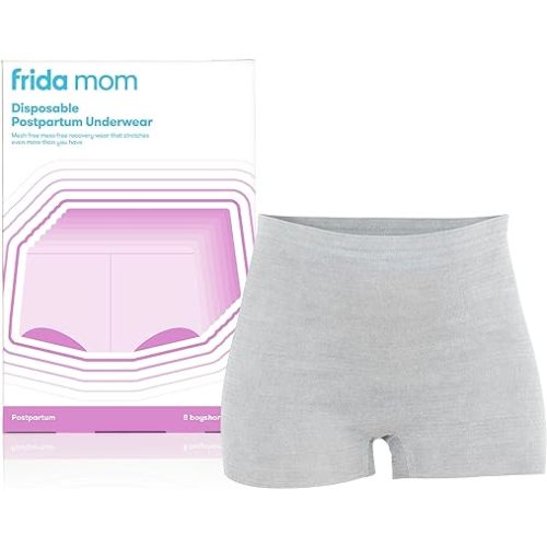 Postpartum Disposable Underwear, 100% Cotton, Microfiber Boyshort Cut Briefs