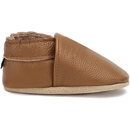 OWLOWLA Soft Sole Baby Shoes Leather Baby First Walking Crib Shoes Slip-on Baby Moccasins Infant Toddler Pre-Walker Shoes for Boy Girl