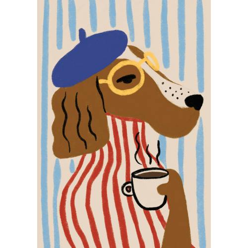 Sophisticated Dog Print Poster – Fun & Artistic Wall Print | Desenio