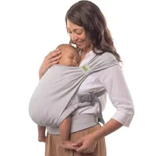 Boba Bliss Pre-Wrapped Baby Wrap Carrier, Newborn Sling, Gray