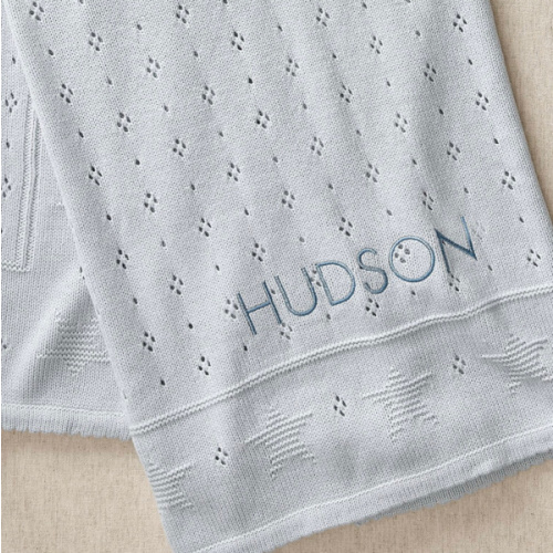 Star Pointelle Baby Blanket