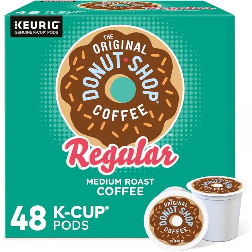 The Original Donut Shop Regular, Single-Serve Keurig K-Cup Pods, Medium Roast Coffee Pods, 48 Count