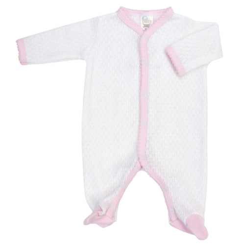 Paty Knit Footie with Pima Trim #119J