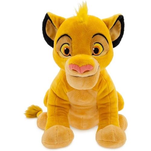 Disney Store Official Simba Medium Soft Toy for Kids, Cuddly Character with Fuzzy Texture and Embroidered Details, Furry Mane and Tail Tuft, Disney Plushy Suitable for All Ages