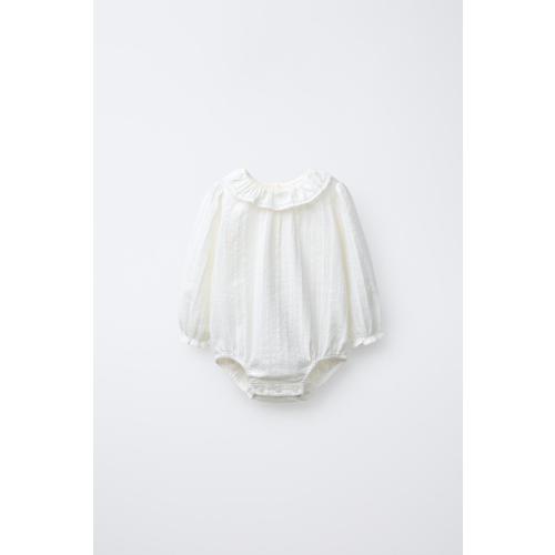 WAFFLE TEXTURED BODYSUIT - Ecru | ZARA United States