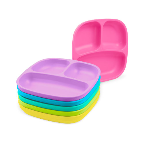 7" Divided Plate Set | Toddler Plates | Baby Plates – Re-Play