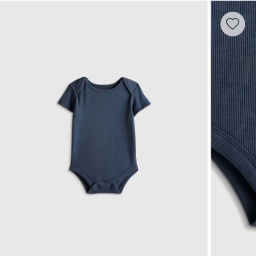 Softest Rib Short Sleeve Bodysuit in Deep Sea Blue