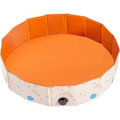 Sand and Water Table for Toddler - Foldable Game Room Portable Ball Pit Sandbox Baby Sensory Toys Storage Summer Pet Pool Play Activity Center Diameter 32Inchs