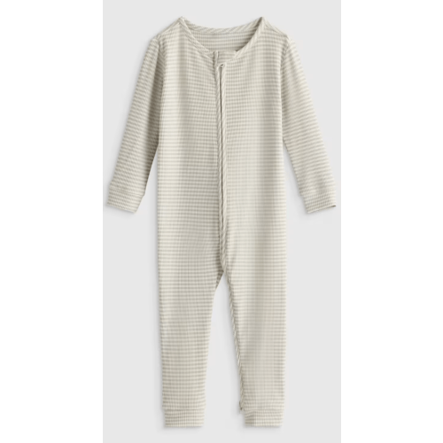 Softest Rib One Piece in Grey Stripe
