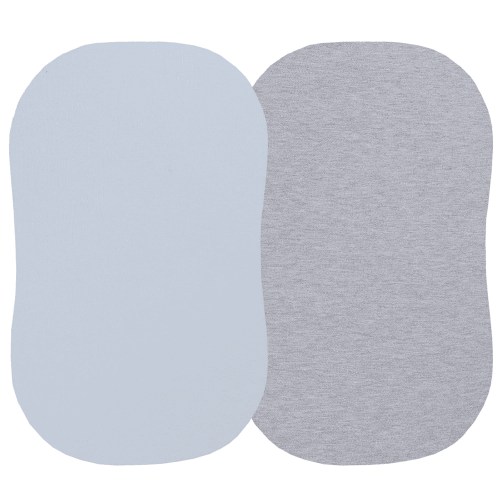 Hltser 100% Organic Cotton Bassinet Sheets Compatiable with All Bassinest 2 Pack Jersey Knit Fitted Sheet for Baby Boy and Girl Olive and Sage