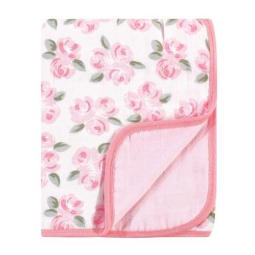 Little Treasure Baby Girls Cotton Muslin Tranquility Quilt Blanket, Beyoutiful, One Size