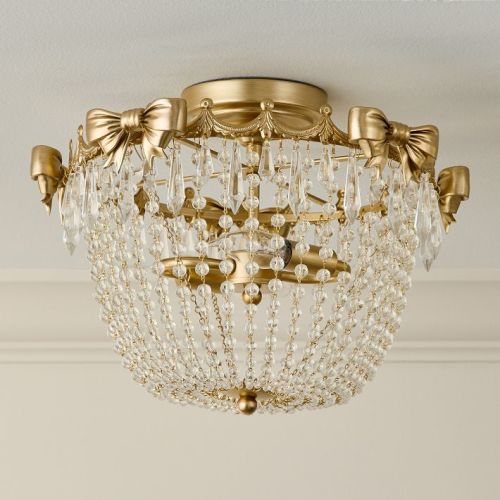 LoveShackFancy Crystal Flush Mount