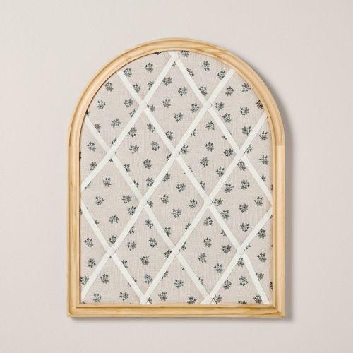 Arched 14"x18" Photo & Memory Collage Board with Patterned Fabric - Hearth & Hand™ with Magnolia