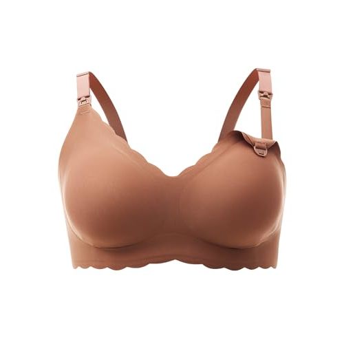 Lupantte Nursing Bras for Breastfeeding Comfort Maternity Bras for Pregnancy Seamless Bralettes with Extra Extender