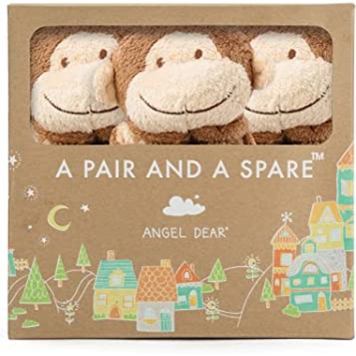 Angel Dear - Brown Monkey, Pair and A Spare Blankie Set