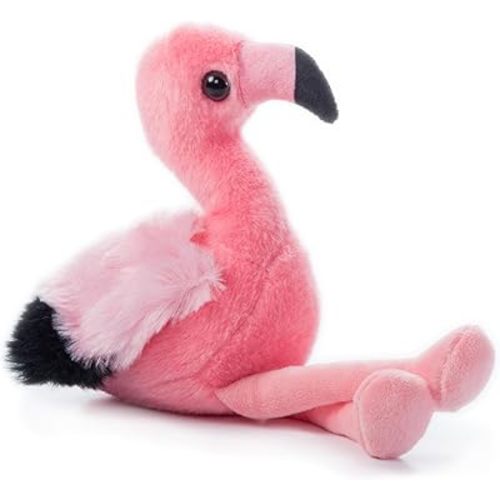 The Petting Zoo Flamingo Stuffed Animal Plushie, Gifts for Kids, Wild Onez Babiez Zoo Animals, Flamingo Plush Toy 6 inches