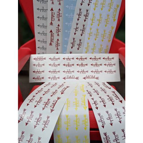 Growth Chart Markers, Vinyl Height Marker Decals
