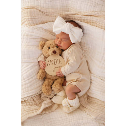 Personalized Wood Announcement for Newborn Photos | Caden Lane