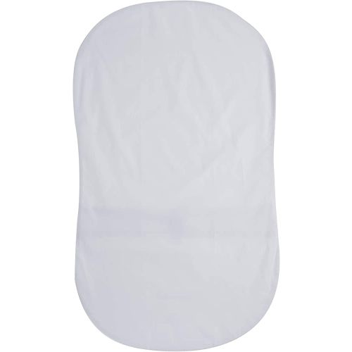 HALO BassiNest Fitted Sheet – 100% Cotton, Soft and Breathable Bassinet Sheet for Babies, 30” x 16” Pre-Shrunk Sheet, Solid White
