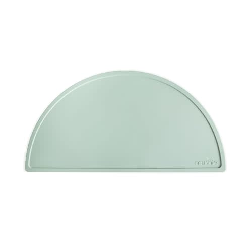 mushie Silicone Placemat for Kids | BPA-Free Non-Slip Design (Cambridge Blue)